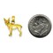 14K Yellow Gold Chihuahua Dog Charm Pendant Jewelry 18mm x 16mm